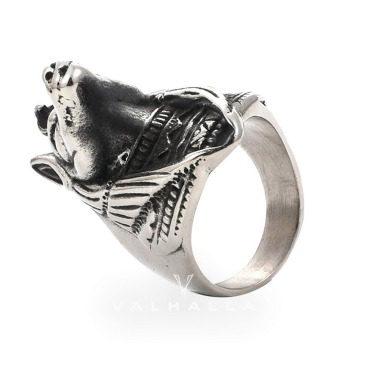 Anubis Stainless Steel Egyptian Mythology Ring