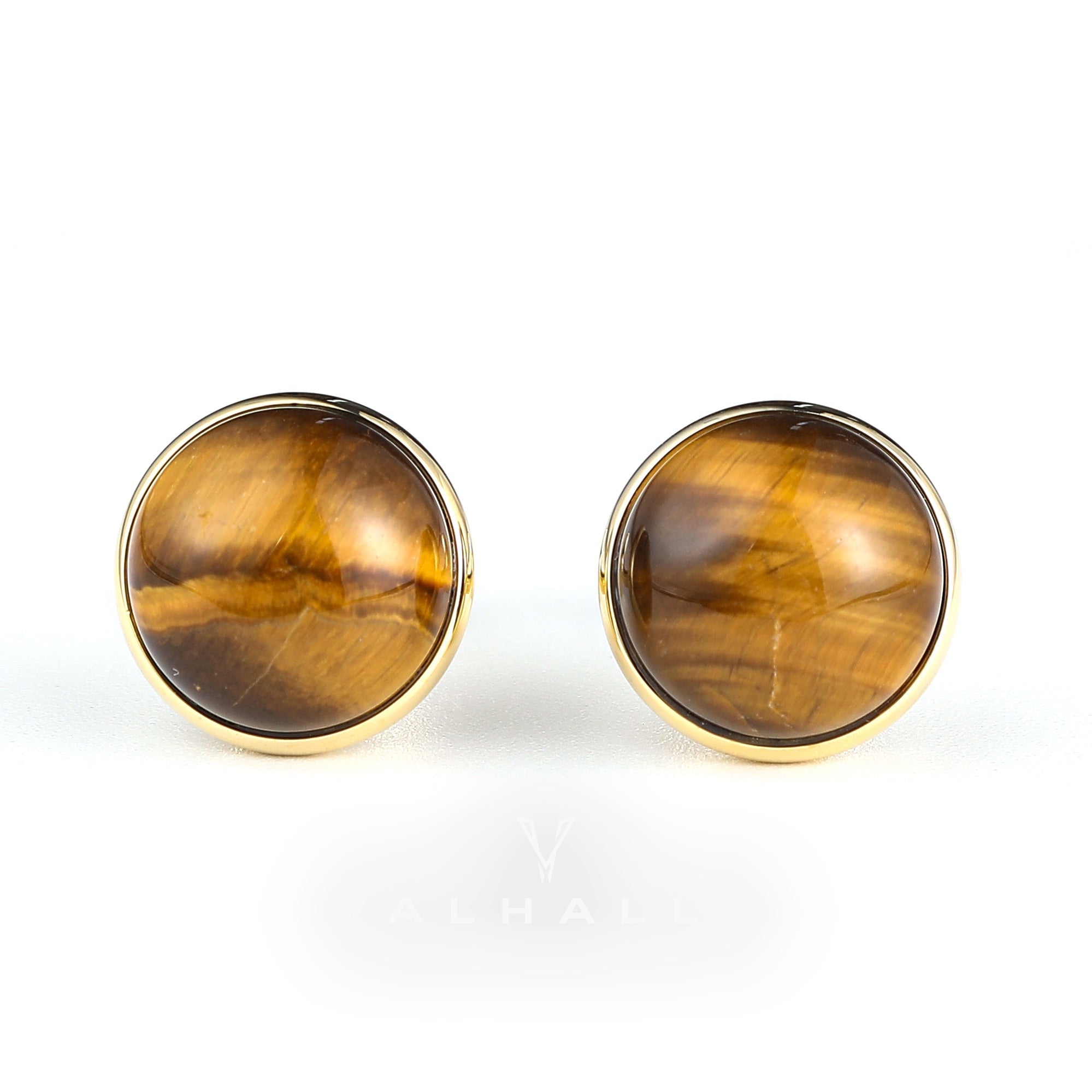 Tiger’s Eye Brass Gemstone Cufflinks