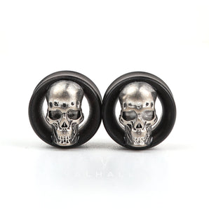 Skull And Star Wood Alloy Ear Gauges Stainless Steel