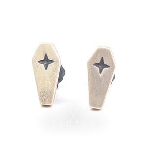 Gothic Coffin Cross Stud Earring