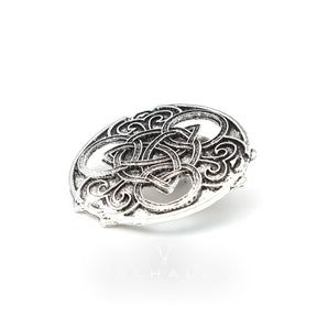 Round Celtic Knot Zinc Alloy Viking Brooch