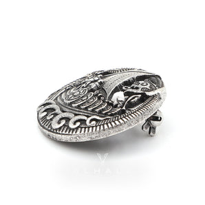 Norse Viking Longship Zinc Alloy Brooch