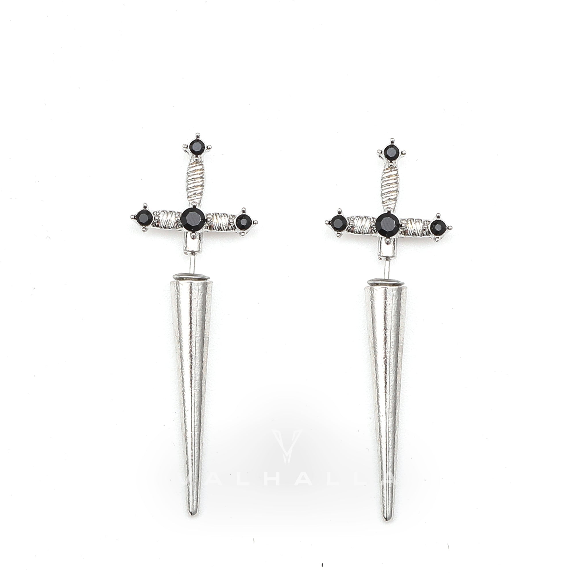 Gothic Sword Stud Earrings