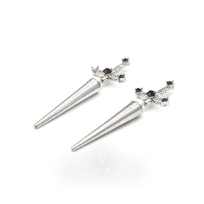 Gothic Sword Stud Earrings