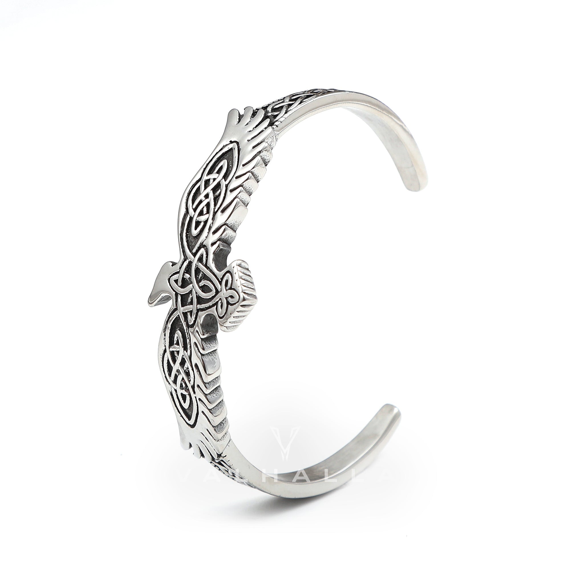Celtic Eagle Stainless Steel Viking Cuff Bracelet