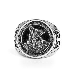 Archangel Saint Michael Stainless Steel Ring