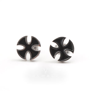 Iron Cross Stainless Steel Stud Earrings