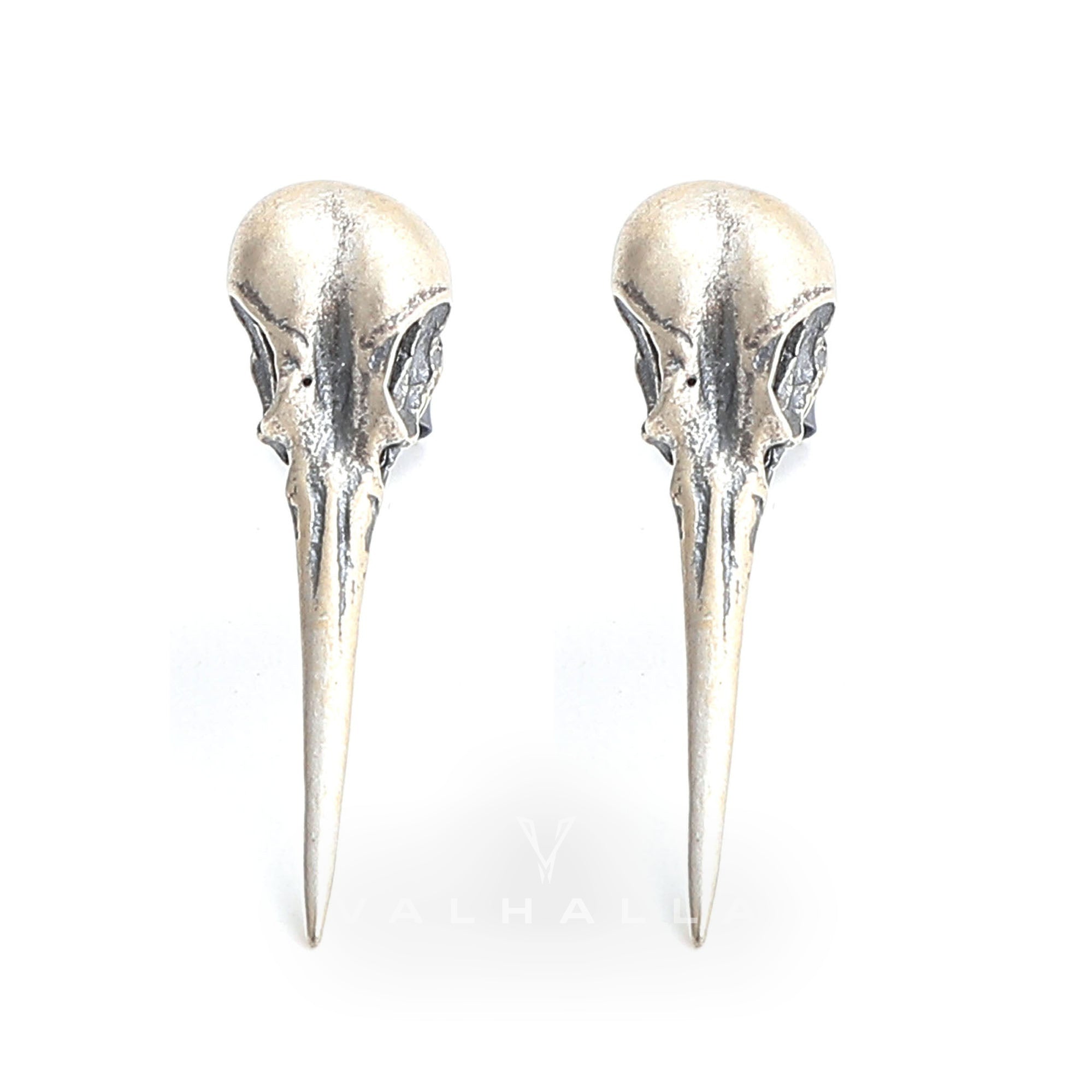 Hummingbird Skull Stud Earrings