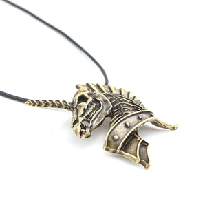 Unicorn Holy Beast Brass Pendant & Chain