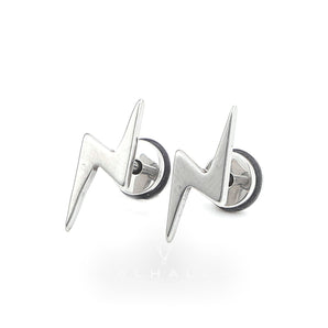 Lightning Stainless Steel Stud Earring