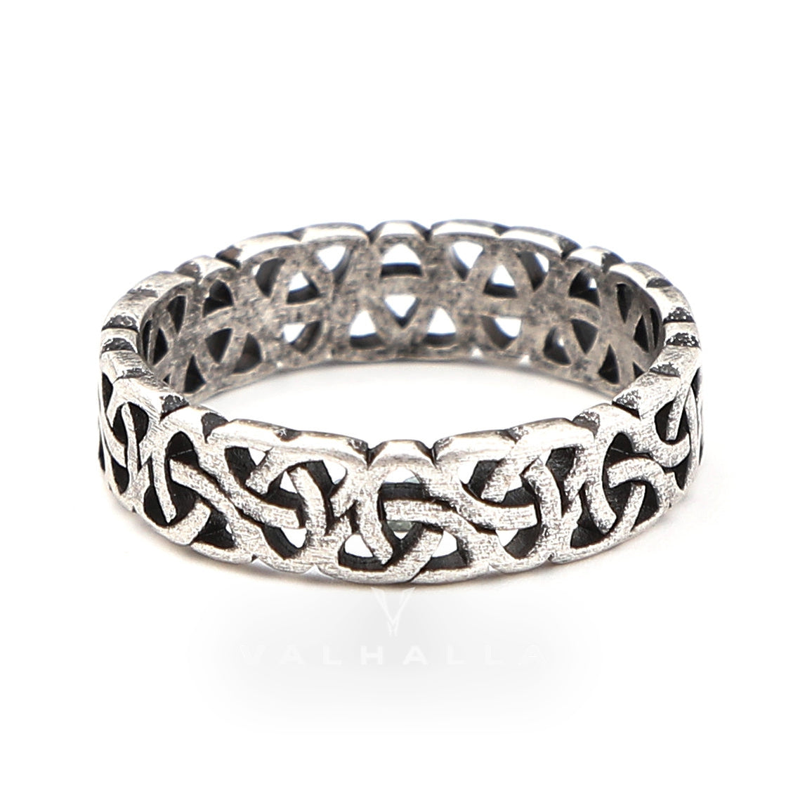 Triangle Celtic Knot Stainless Steel Viking Ring