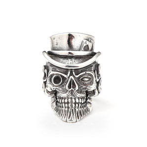 Vintage Gentleman Skull Stainless Steel Ring