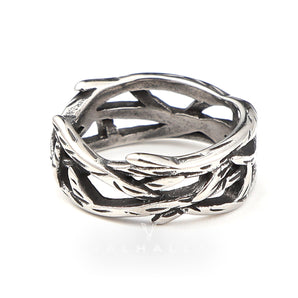 Thistles and Thorns Stainless Steel Ring