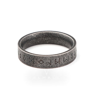 Vintage Viking Runes Stainless Steel Ring