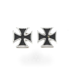 Punk Iron Cross Stud Earring