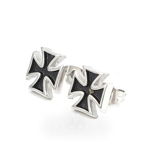 Punk Iron Cross Stud Earring