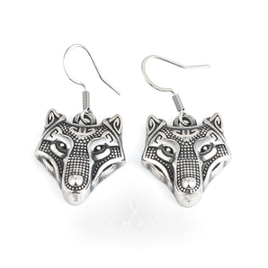 Nordic Wolf Stainless Steel Viking Earring