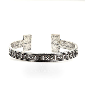 Celtic Knot Runes Stainless Steel Viking Cuff Bracelet