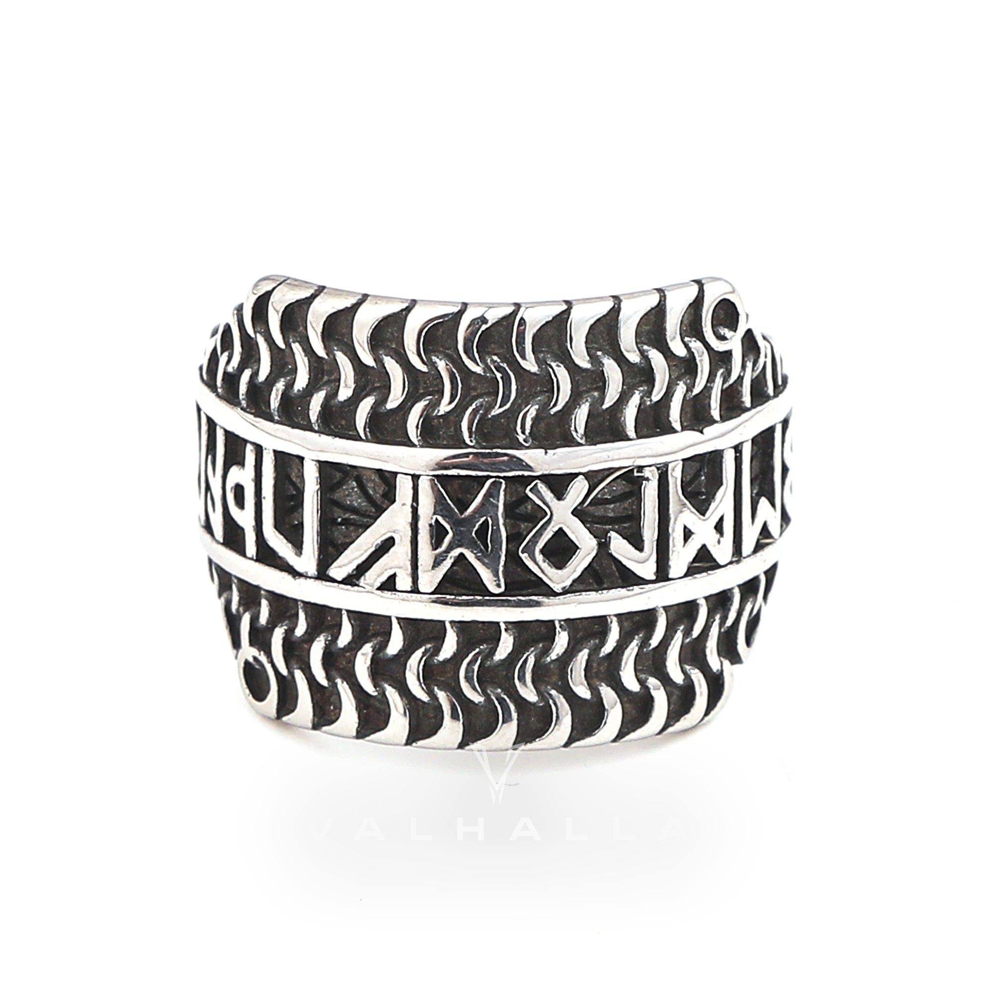 Handcrafted Stainless Steel Viking Rune Ring