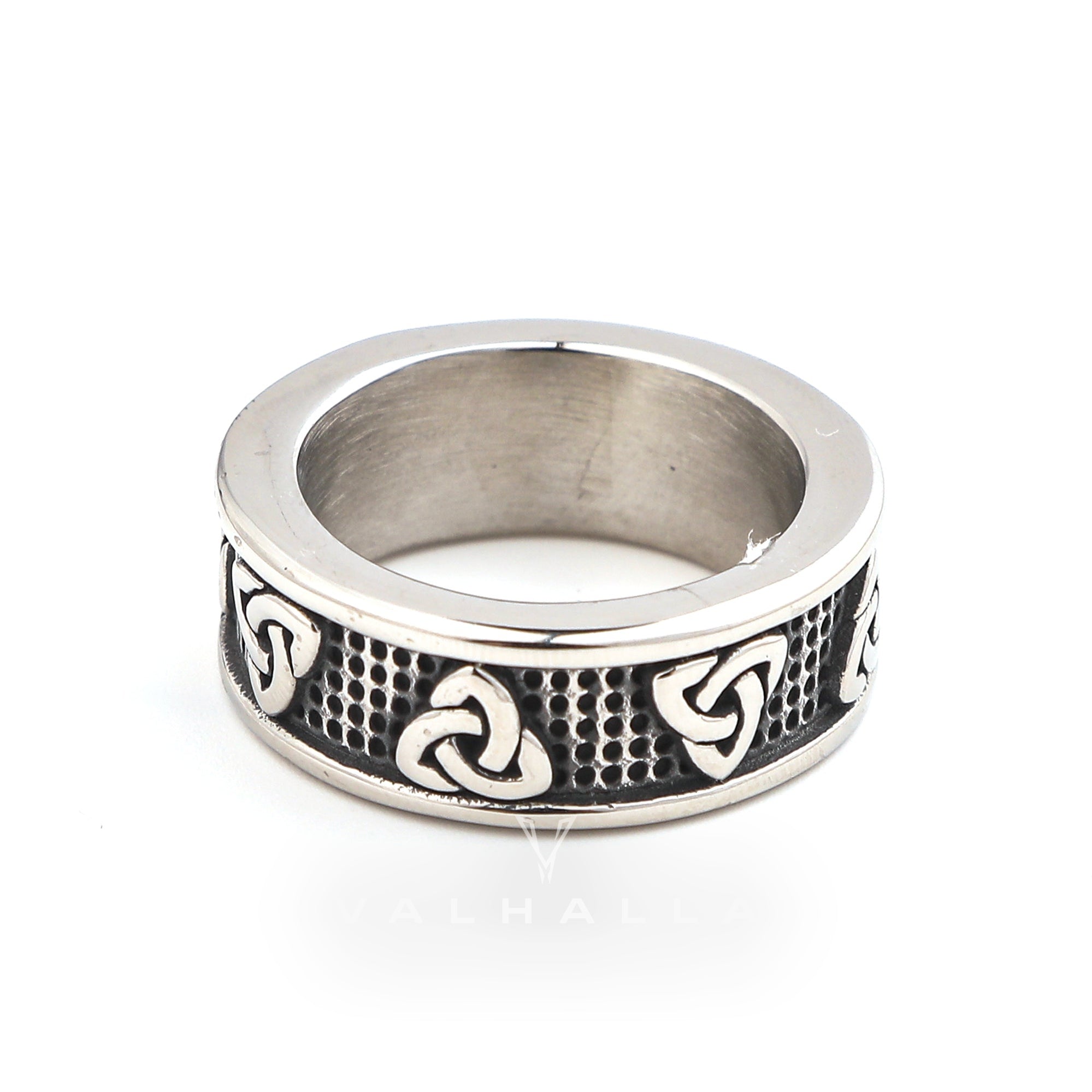 Handcrafted Stainless Steel Celtic Triquetra Band Ring
