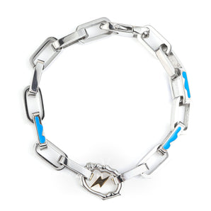 Simple Lightning Bolt Loop Chain Stainless Steel Bracelet