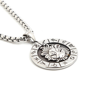 Leo Stainless Steel Pendant & Chain