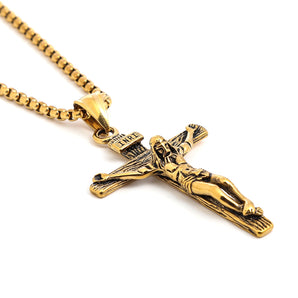 Crucifixion of Jesus Cross Pendant & Chain