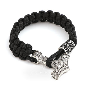 Paracord Mjolnir Bracelet Stainless Steel