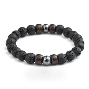 Lava Stone Bracelet Stainless Steel