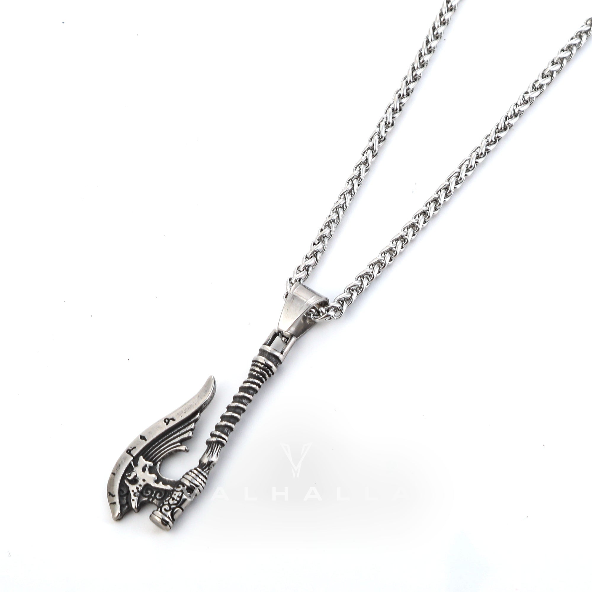 Handcrafted Stainless Steel Viking Axe Necklace