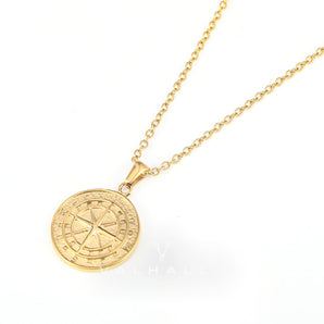 Minimalist Compass Stainless Steel Pendant & Chain