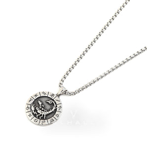 Scorpio Stainless Steel Pendant & Chain