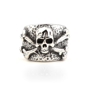 Crossbones Pirate Stainless Steel Skull Ring