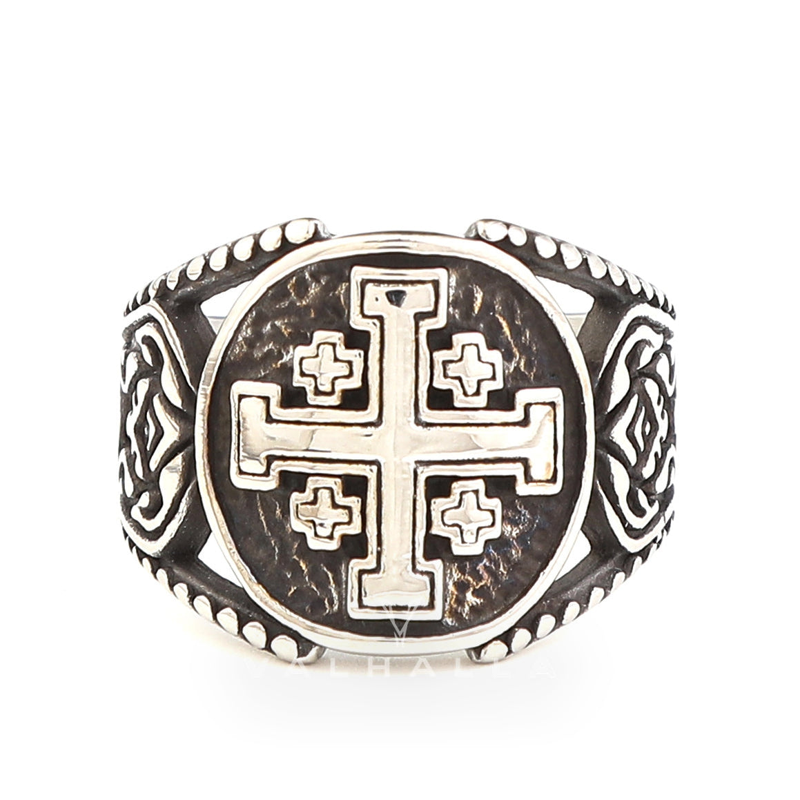 Jerusalem Cross Stainless Steel Religion Ring