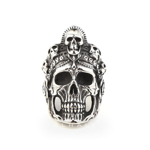 Death Skull Crown Stainless Steel Ring