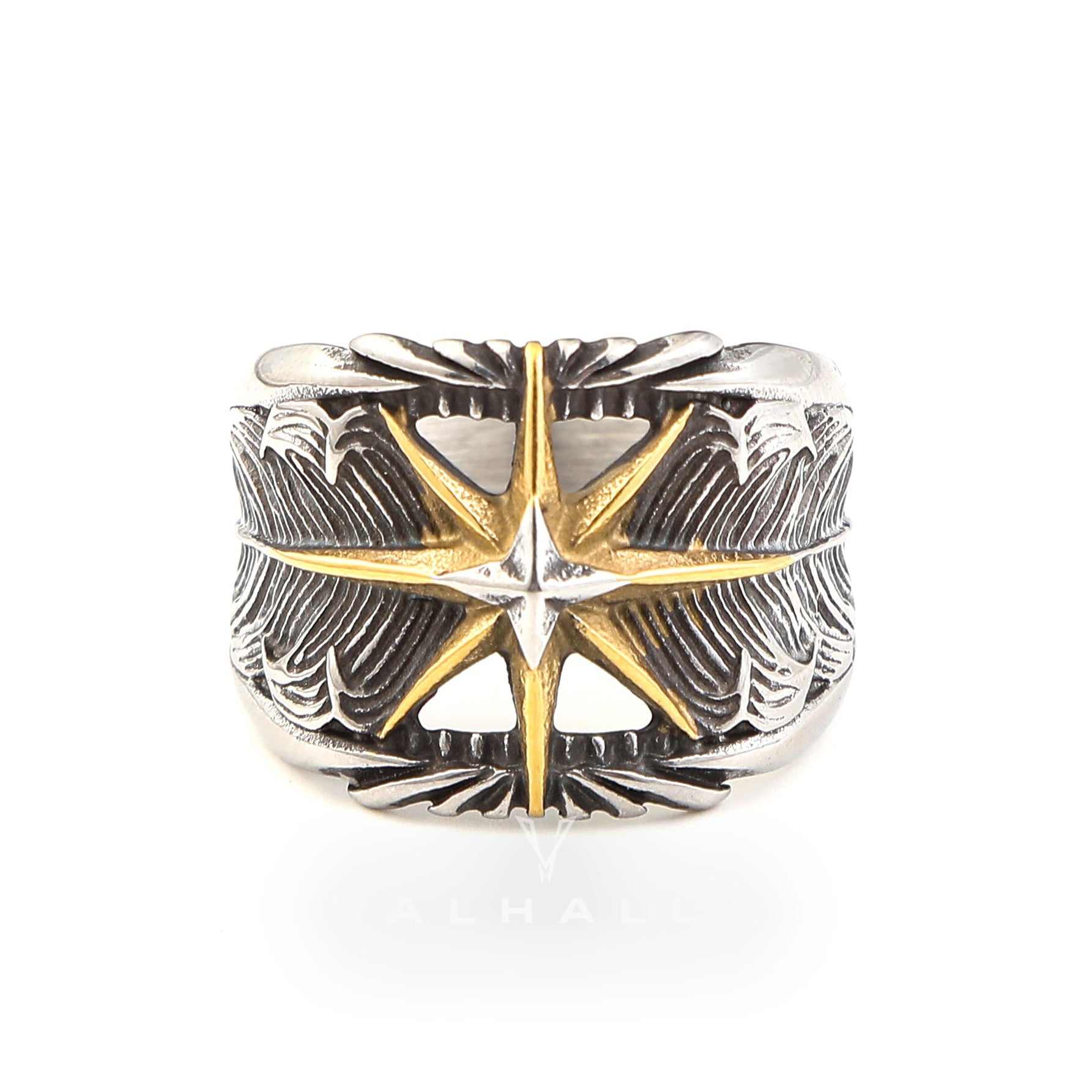 Feather Star Stainless Steel Ring