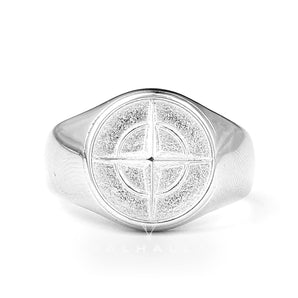 Cross Star Pattern Stainless Steel Ring