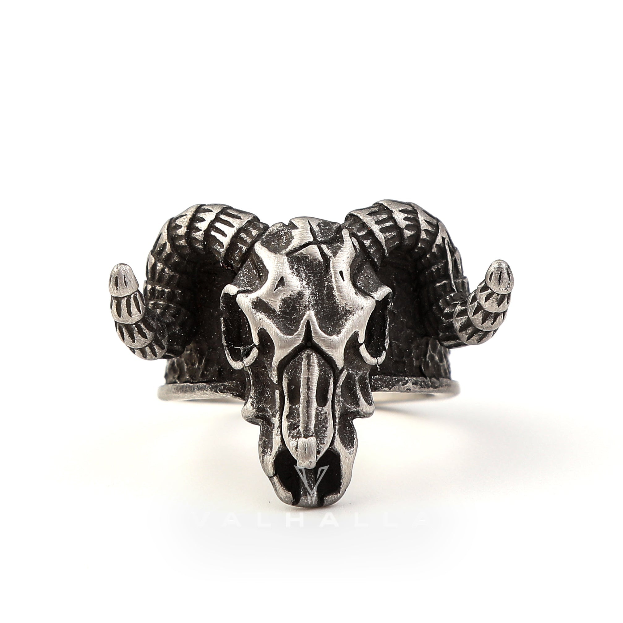Horned Goat Stainless Steel Satan Ring