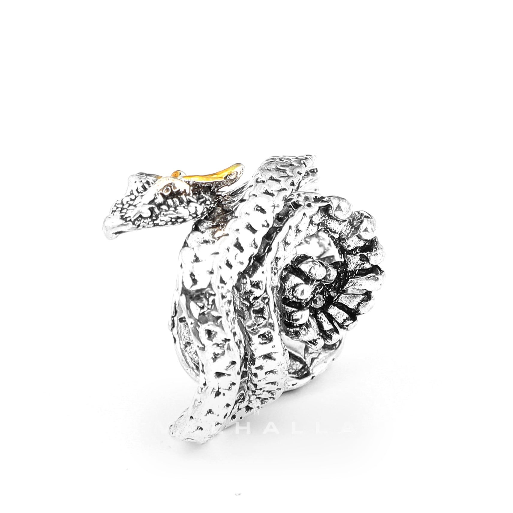 Vintage Horned Snake Animal Ring