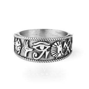 Eye of Ra Stainless Steel Signet Ring