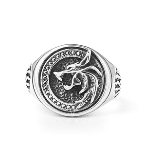 Witcher Wolf Stainless Steel Viking Ring