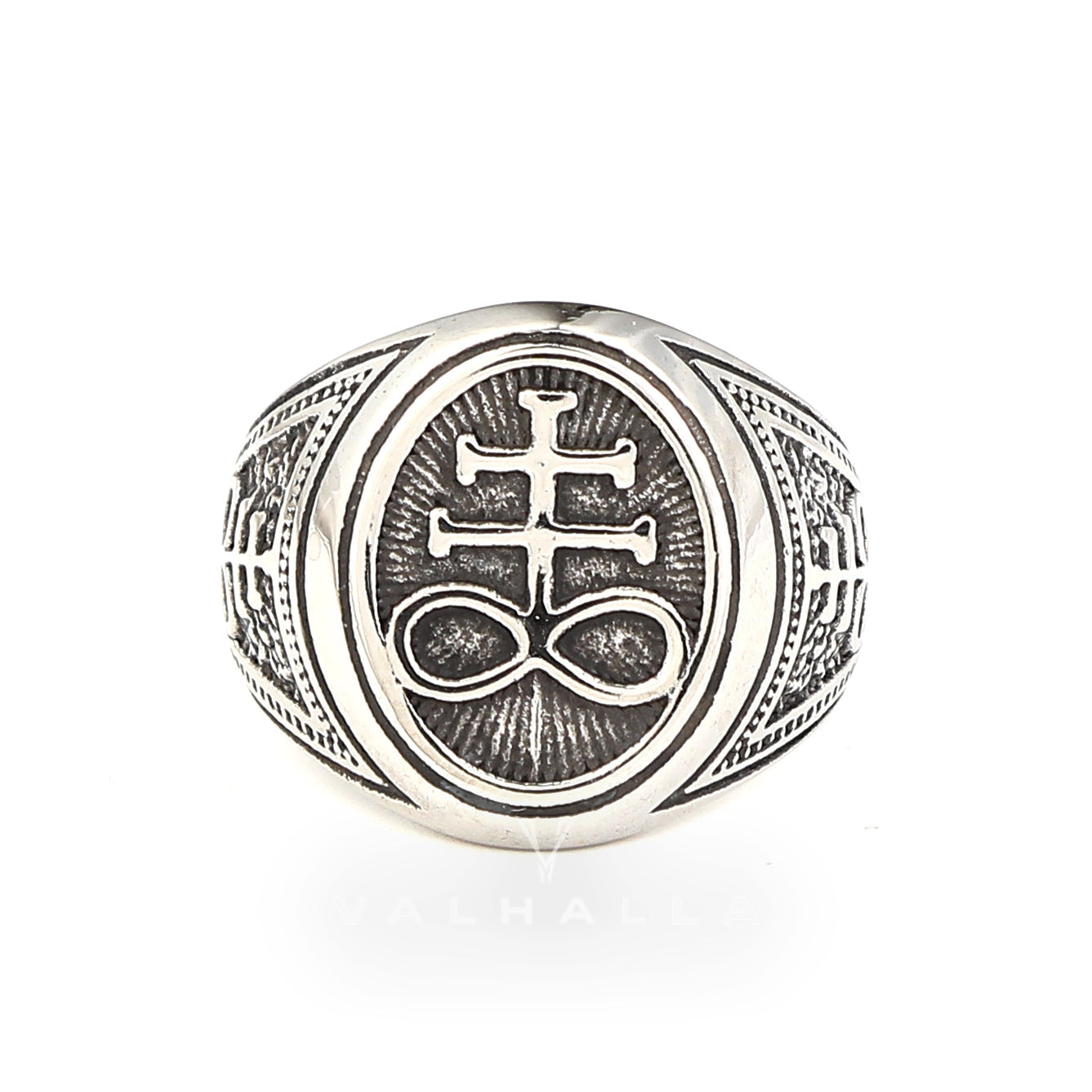 Leviathan Cross Stainless Steel Ring