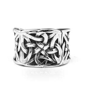 Simple Knot Stainless Steel Viking Ring