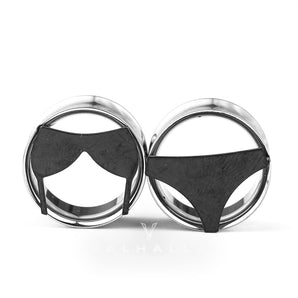 Exaggerated Underwear Design Stainless Steel Ear Gauge