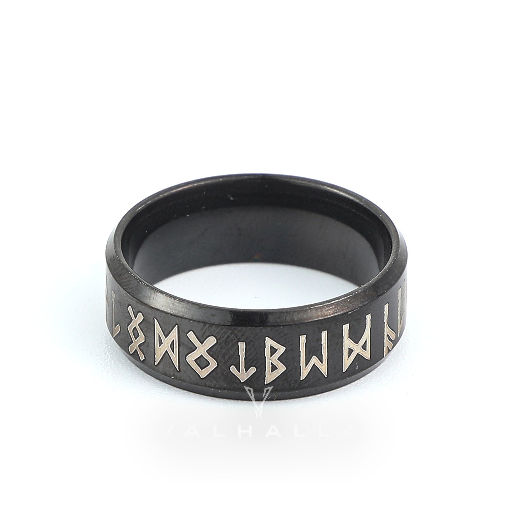 Handcrafted Stainless Steel Runic Alphabet Ring