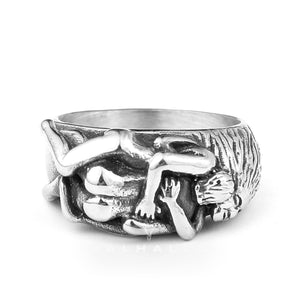 Couple's Hug Stainless Steel Ring