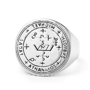 Sigil of Archangel Michael Talisman Stainless Steel Ring