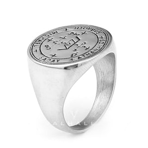 Sigil of Archangel Michael Talisman Stainless Steel Ring