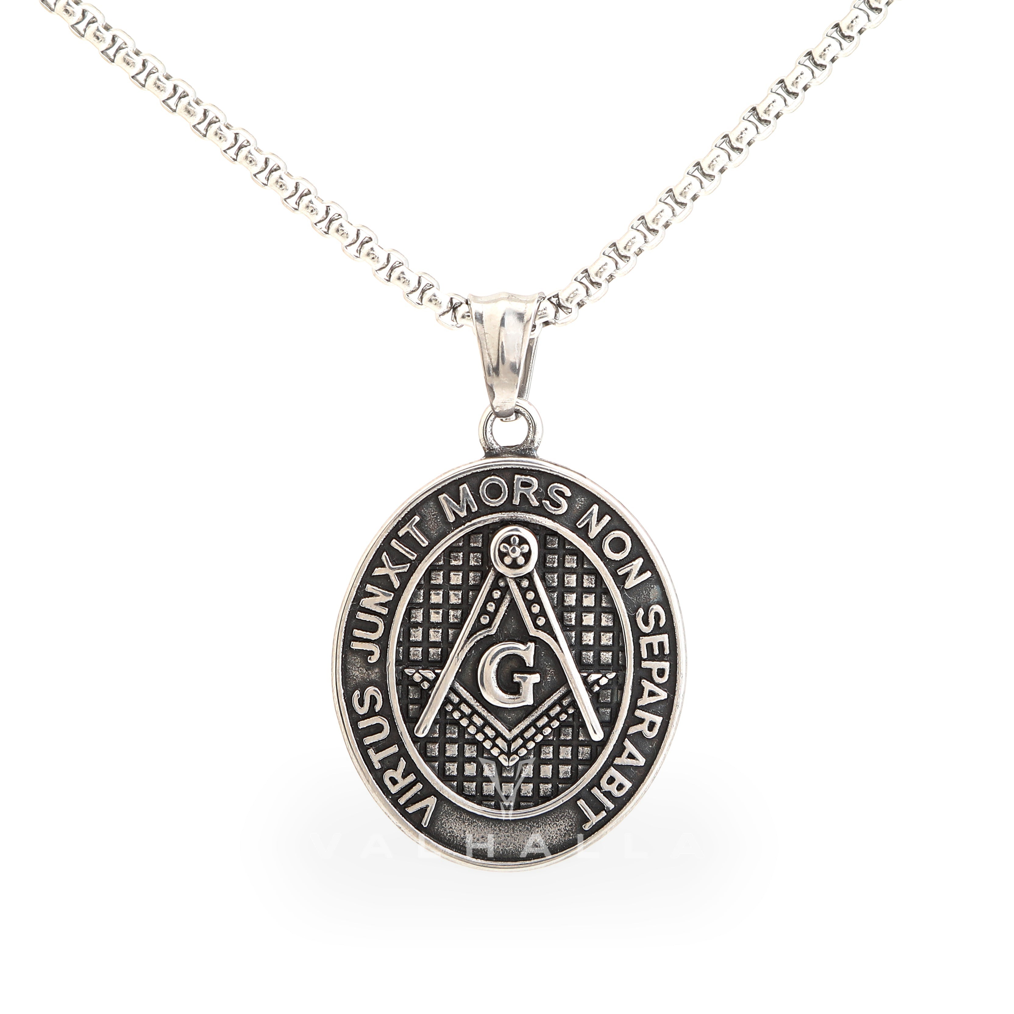 AG Eye Of Providence Stainless Steel Masonic Pendant & Chain
