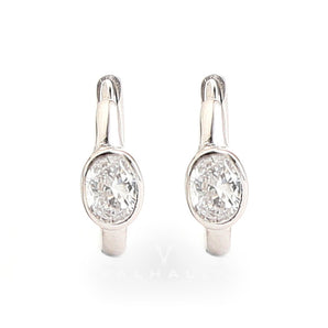 Minimalist Zircon Stone Hoop Earrings